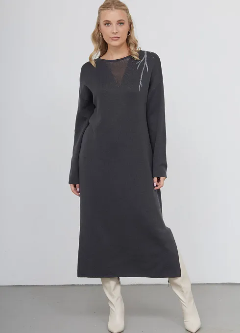  GRIOL. Платье жен. 360240.33303.7400L Т.серый GRIOL