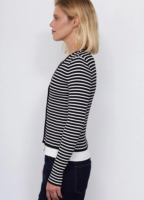 Жакет жен. 370237.33303.8202S Чёрно-молочный  (4)