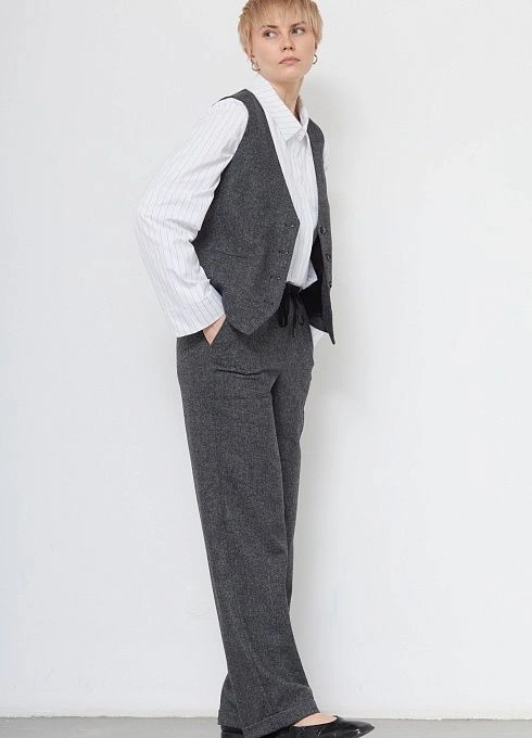 Брюки жен. 324259.11312.8201M Серый меланж (3)