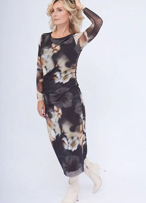  GRIOL. Платье жен. 360323.03313.0301О бежевый/серый GRIOL