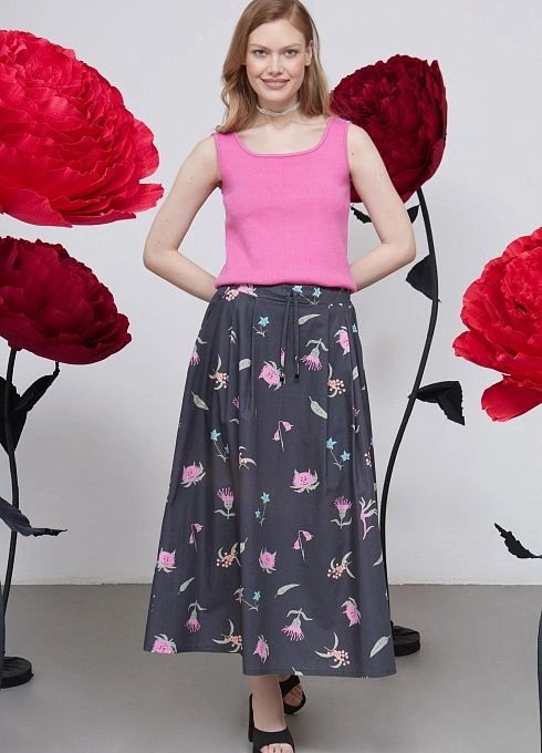  GRIOL. Юбка жен. 350050Б.6_312.8101F Темно-серый GRIOL