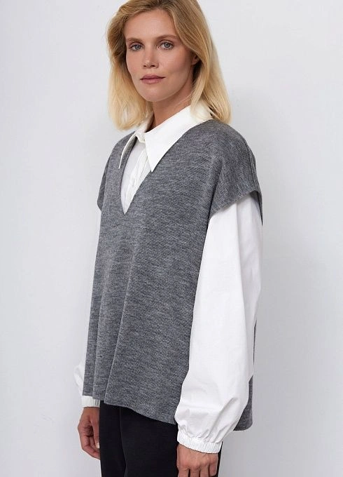 Жилет жен. 380045К.33303.7600M Серый  (4)