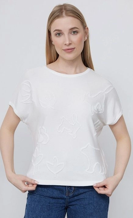 GRIOL. Джемпер жен. 310493.33303.0202A Белый GRIOL GRIOL. Джемпер жен. 310493.33303.0202A Белый