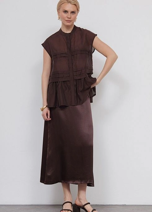  GRIOL. Юбка жен. 350065Б.03312.1100N Шоколадный GRIOL