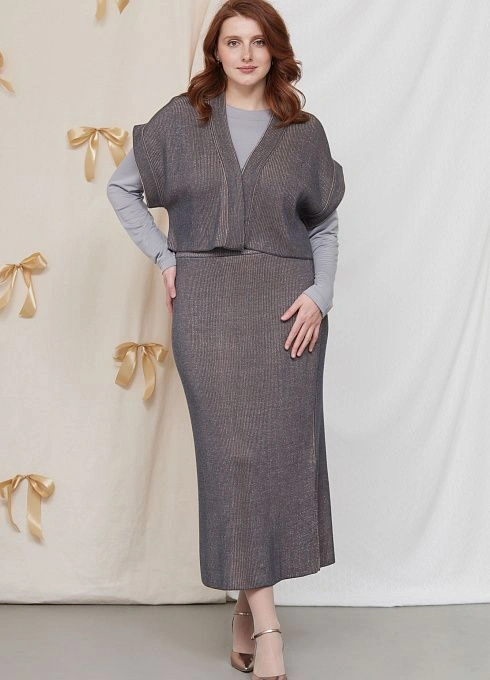  GRIOL. Юбка жен. 350118.33303.0805S Т.серый GRIOL