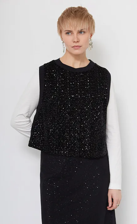  GRIOL. Жилет жен. 380021Б.6_313.8282L Черный 