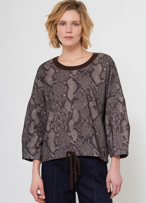 Блуза с анималистичным принтом GRIOL