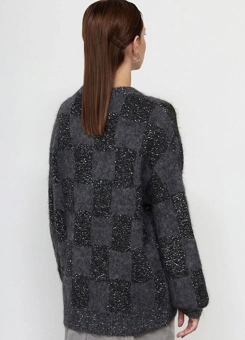 Джемпер жен. 314019.42303.8200P Чёрно-серый  (1)