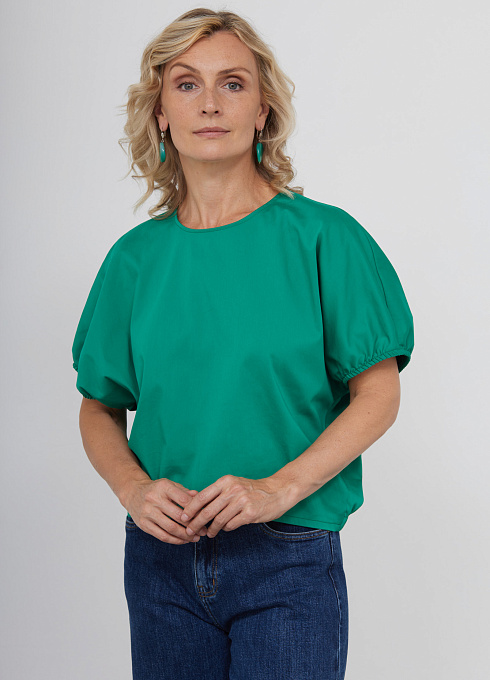 Блузка oversize из сатина GRIOL