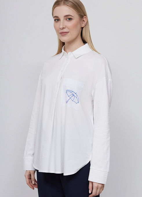 Рубашка oversize комбинированная GRIOL