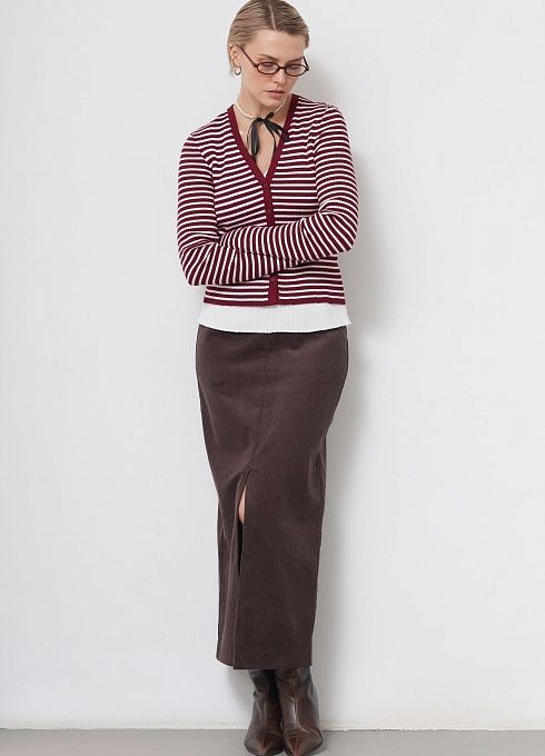 Джемпер жен. 310509.33303.4802S Бордово-молочный (2)