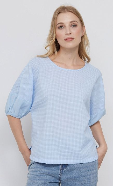 Блузка в клетку виши GRIOL Блузка в клетку виши GRIOL