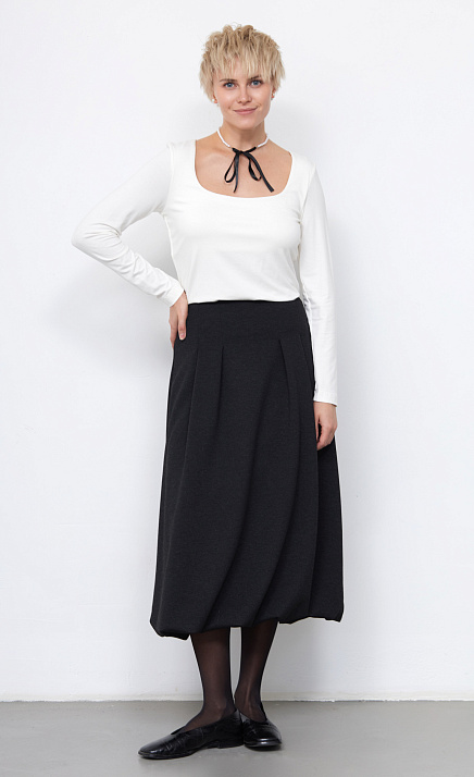  GRIOL. Юбка жен. 350069.6_313.8200M Темно-серый меланж 