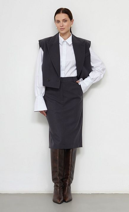  GRIOL. Юбка жен. 358412.11312.7600N Тёмно-серый 