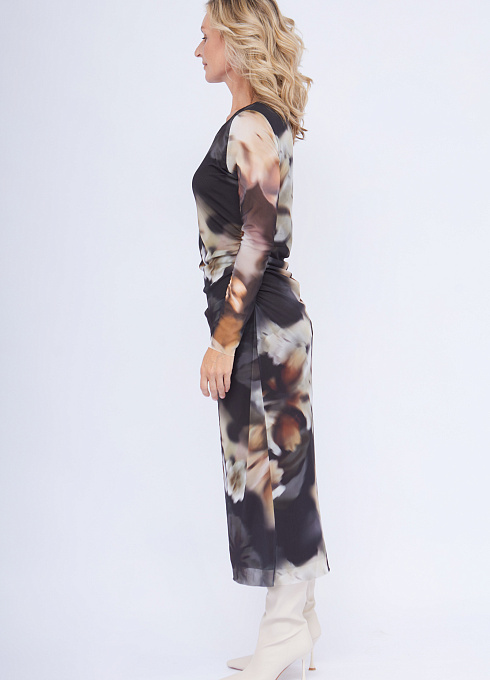  GRIOL. Платье жен. 360323.03313.0301О бежевый/серый GRIOL