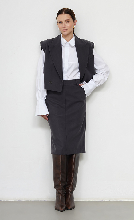  GRIOL. Юбка жен. 358412.11312.7600N Тёмно-серый 