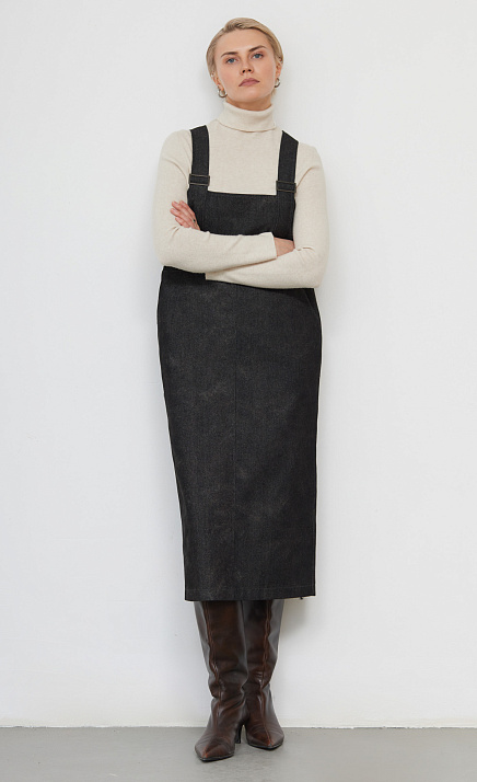  GRIOL. Сарафан жен. 340181.6_312.7473О Темно-серый меланж 