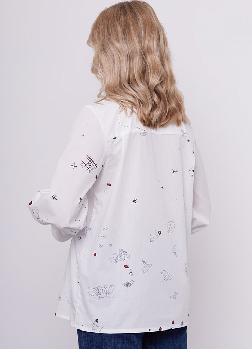 Рубашка из хлопка с принтом GRIOL