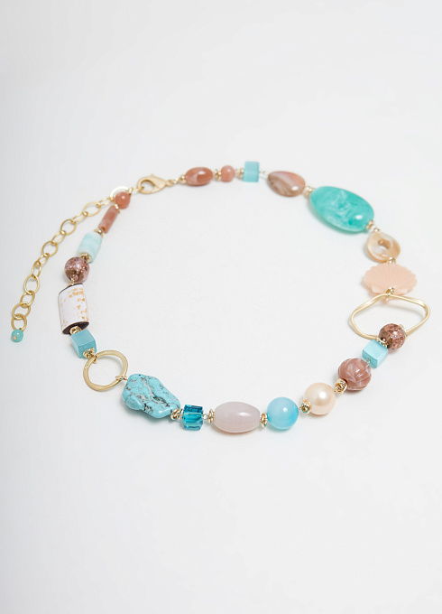 Колье Летучий корабль 3 Бирюзовый  (1)