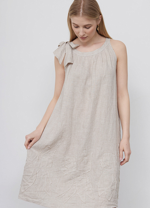  GRIOL. Платье жен. 363910.38312.0208Р Бело-песочный GRIOL