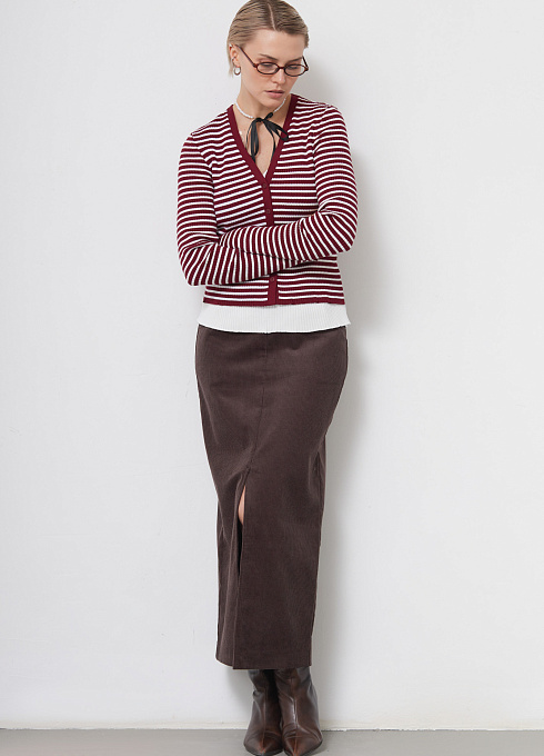  GRIOL. Джемпер жен. 310509.33303.4802S Бордово-молочный GRIOL