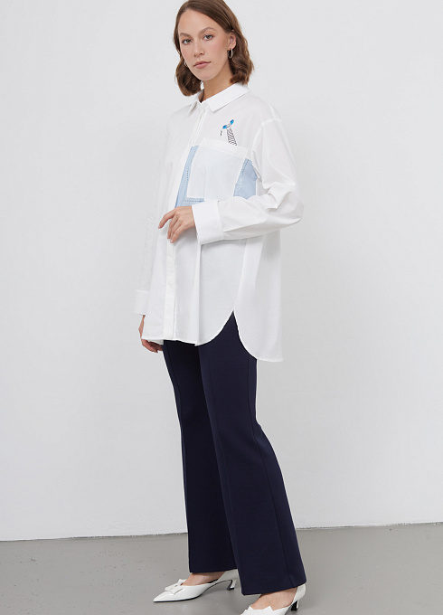 Рубашка oversize с печатью GRIOL