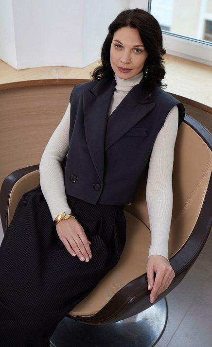  GRIOL. Жилет жен. 388322.11312.7600N Тёмно-серый 