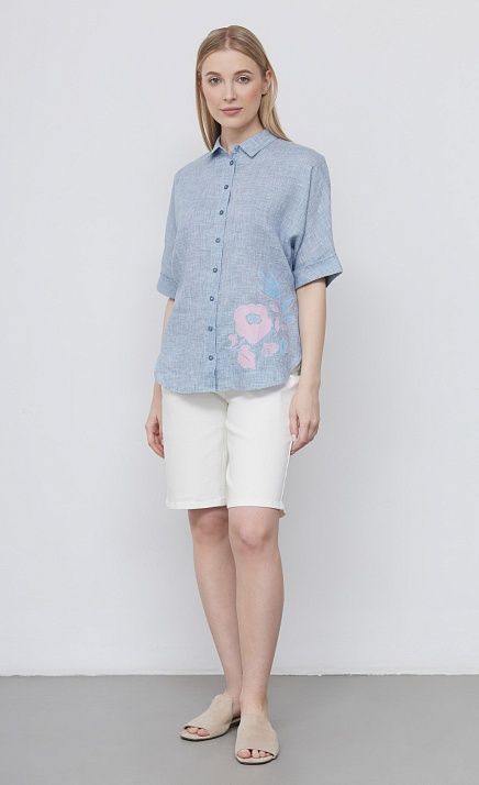 Рубашка изо льна с печатью GRIOL