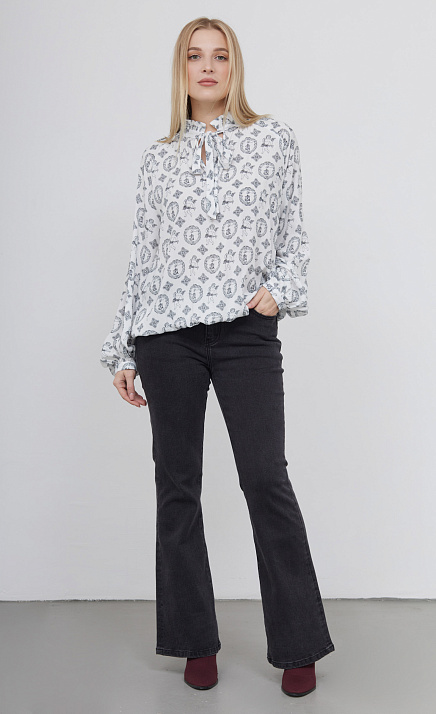 Блузка с воротником аскот GRIOL