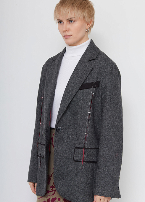 GRIOL. Жакет жен. 378376.11312.8201M Серый меланж GRIOL