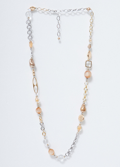  GRIOL. Колье Игристое 4 Бежевый  GRIOL