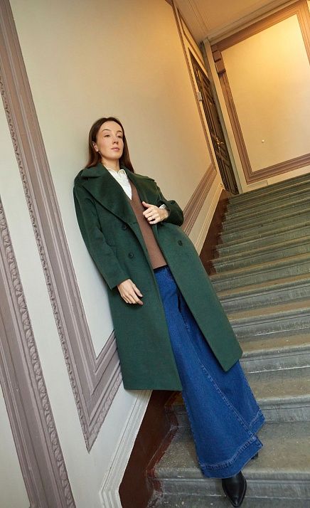  GRIOL. Пальто жен. 534390.11208.2900N Изумрудный 