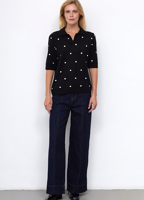  GRIOL. Джемпер жен. 310447.33303.8202D Чёрно-белый GRIOL