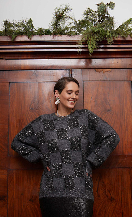 GRIOL. Джемпер жен. 314019.42303.8200P Чёрно-серый GRIOL GRIOL. Джемпер жен. 314019.42303.8200P Чёрно-серый