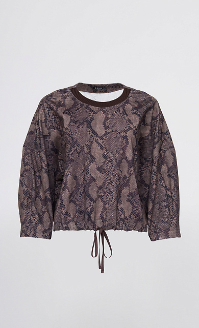 Блуза с анималистичным принтом GRIOL