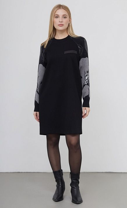  GRIOL. Платье жен. 360257.09312.8273F Чёрный "Серый" 