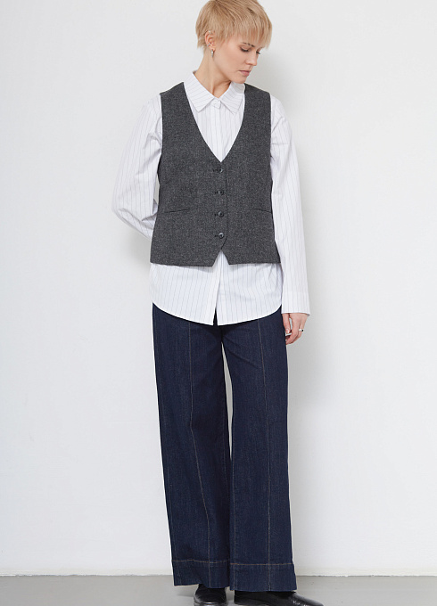  GRIOL. Жилет жен. 388239А.11312.8201M Серый меланж GRIOL