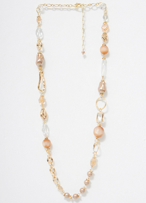  GRIOL. Колье Игристое 5 Бежевый  GRIOL