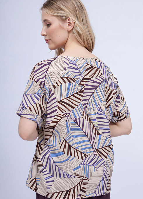 Блузка с абстрактным принтом GRIOL