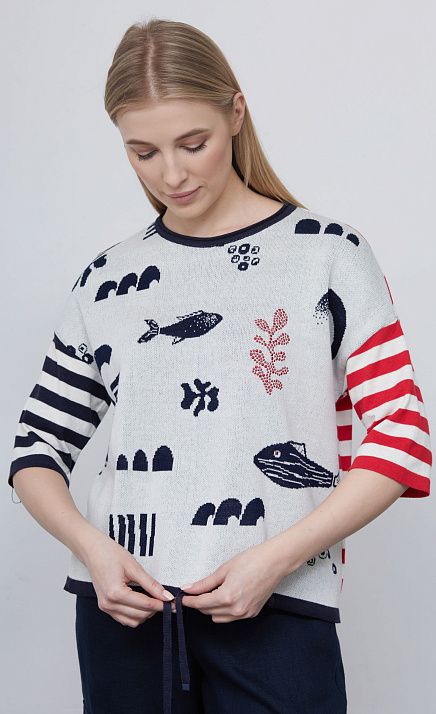 GRIOL. Джемпер жен. 310489.33303.0201A Белый GRIOL GRIOL. Джемпер жен. 310489.33303.0201A Белый