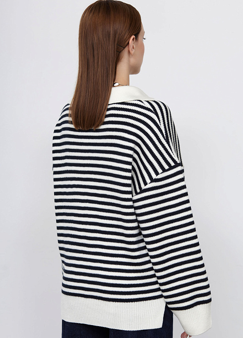  GRIOL. Джемпер жен. 310541.01303.9407S Сине-молочный GRIOL