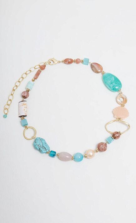  GRIOL. Колье Летучий корабль 3 Бирюзовый 