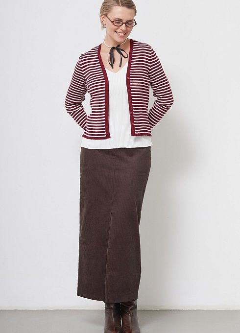 Джемпер жен. 310509.33303.4802S Бордово-молочный (7)