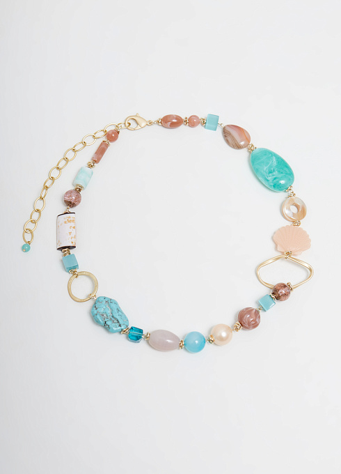  GRIOL. Колье Летучий корабль 3 Бирюзовый GRIOL