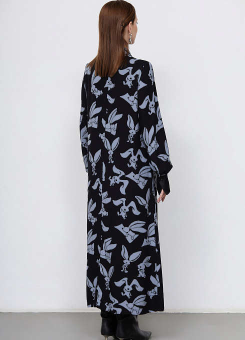 Платье жен. 360329.03312.8278А Черныйсерый  (5)