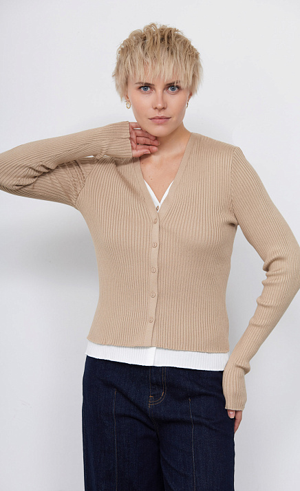 GRIOL. Жакет жен. 370237.33303.0302S Бежево- молочный GRIOL GRIOL. Жакет жен. 370237.33303.0302S Бежево- молочный