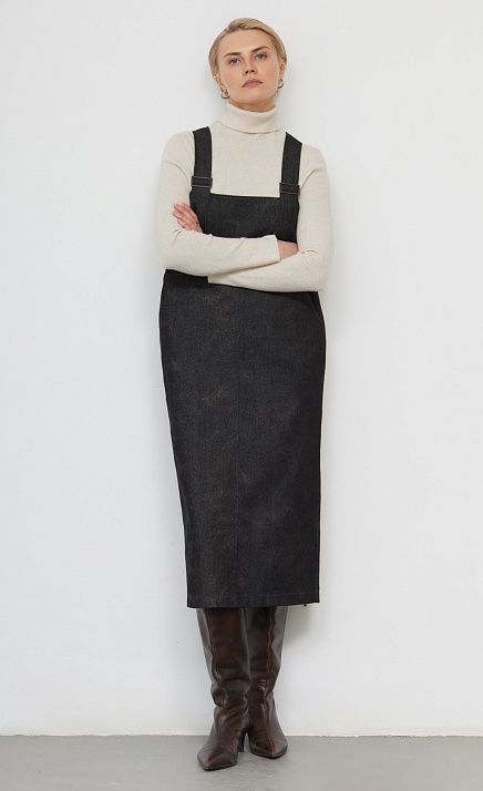  GRIOL. Сарафан жен. 340181.6_312.7473О Темно-серый меланж 