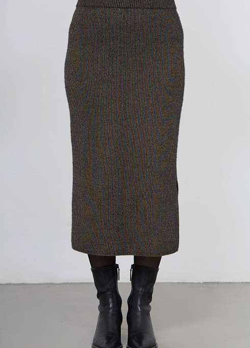  GRIOL. Юбка жен. 350118.33303.3782S Чёрный хаки GRIOL