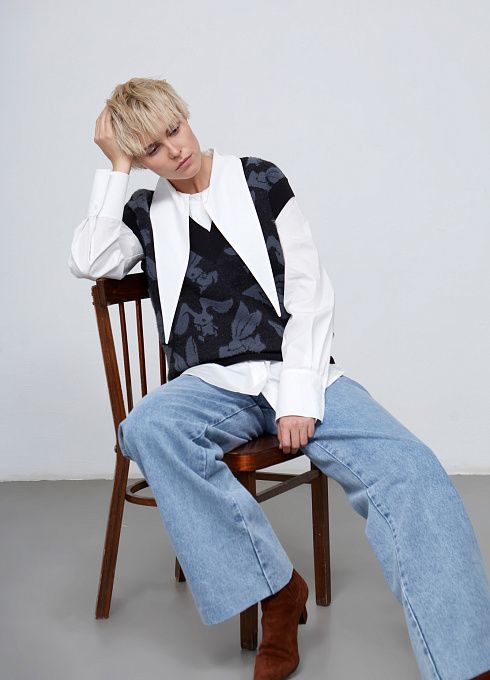  GRIOL. Жилет жен. 380099.33303.8280A Чёрный GRIOL