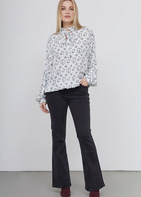 Блузка с воротником аскот GRIOL